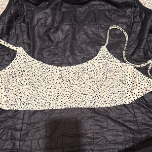 Spotted Black and White swim Top and bottoms